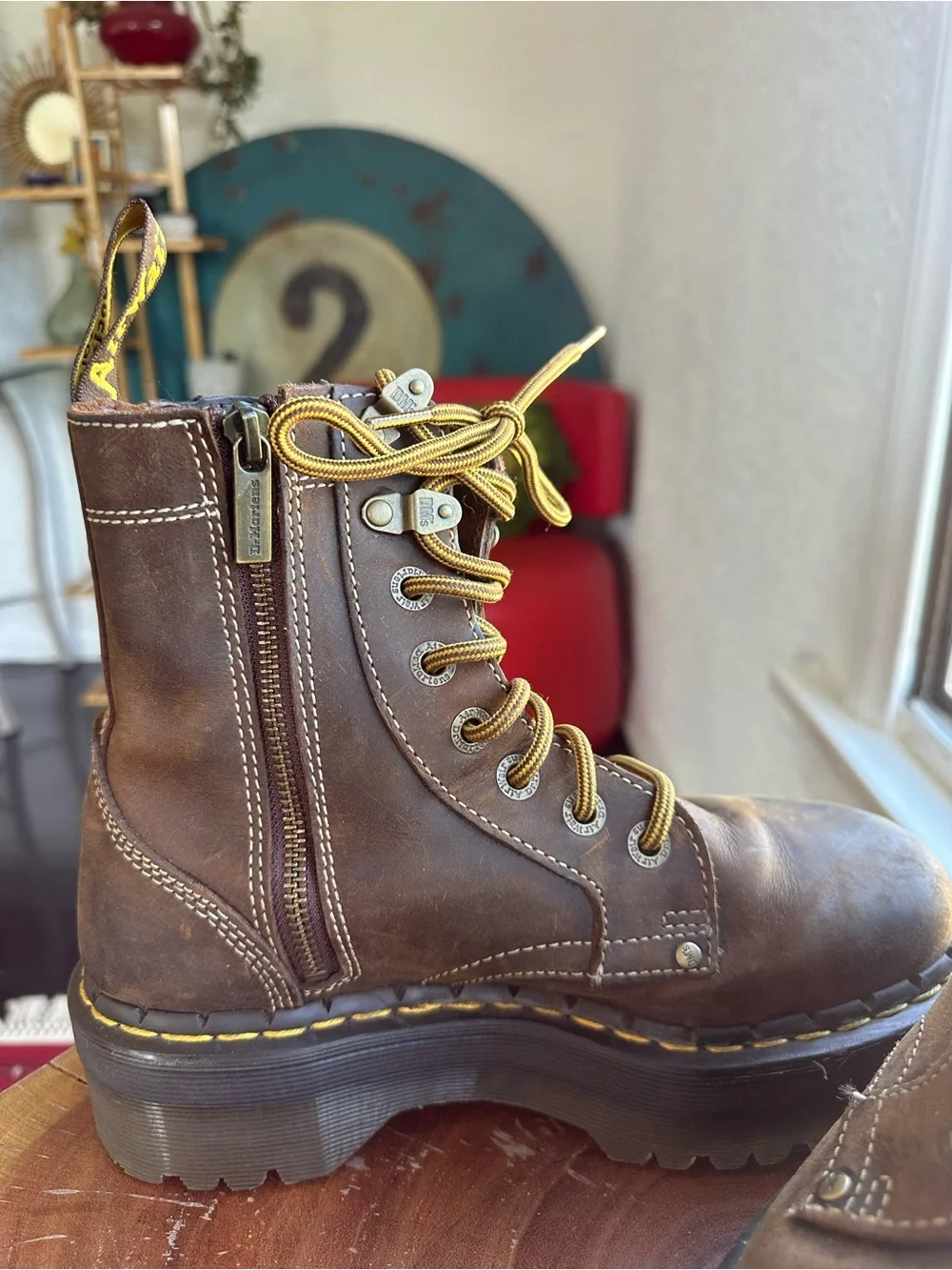 Dr. Martens Brown Leather Jadon Archive Boots
